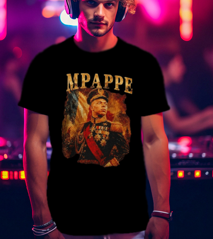 Kylian Mbappe Napoleonic General Military Uniform Commander T-Shirt