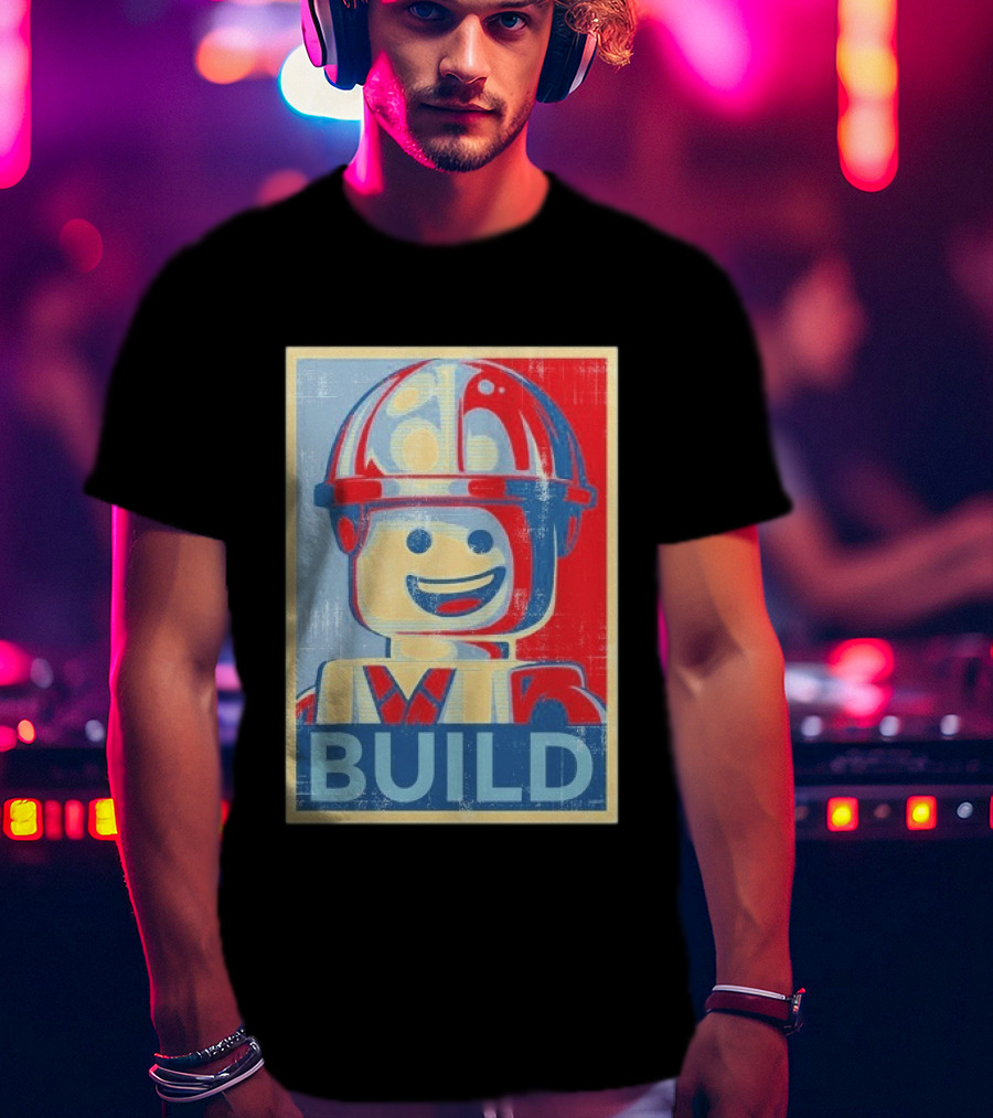 Lego Minifigure Build Distressed T-Shirt