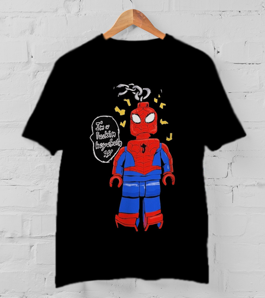 Lego Spider Man I'm A Keychain Funny Minifigure T-Shirt