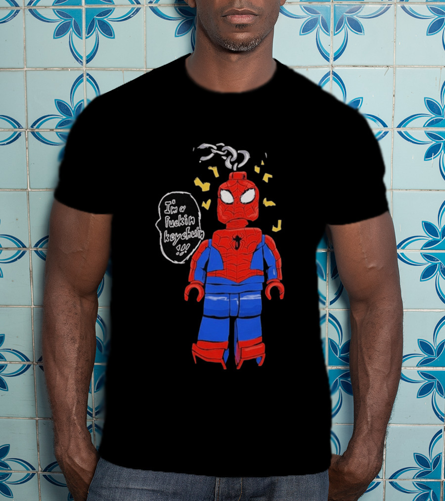Lego Spider Man I'm A Keychain Funny Minifigure T-Shirt