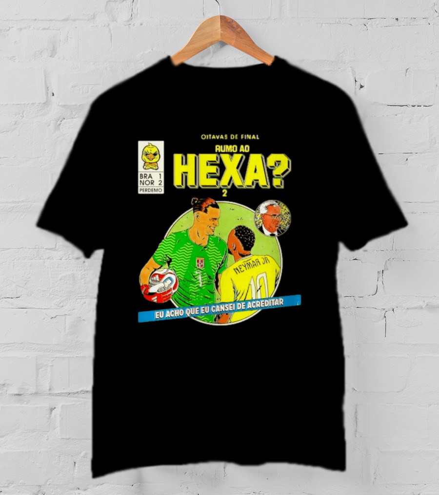 Olimpíadas De 2030 Rumo Ao Hexa Neymar Jr Erling Haaland Brasil Noruega T-Shirt
