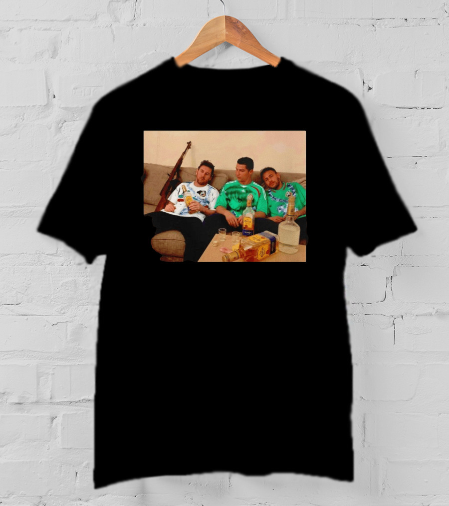 Lionel Messi Cristiano Ronaldo Neymar Mexico National Team Tequila Party T-Shirt