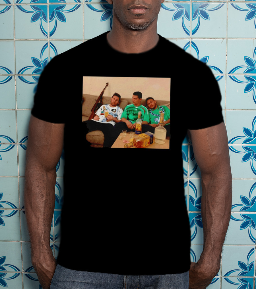 Lionel Messi Cristiano Ronaldo Neymar Mexico National Team Tequila Party T-Shirt