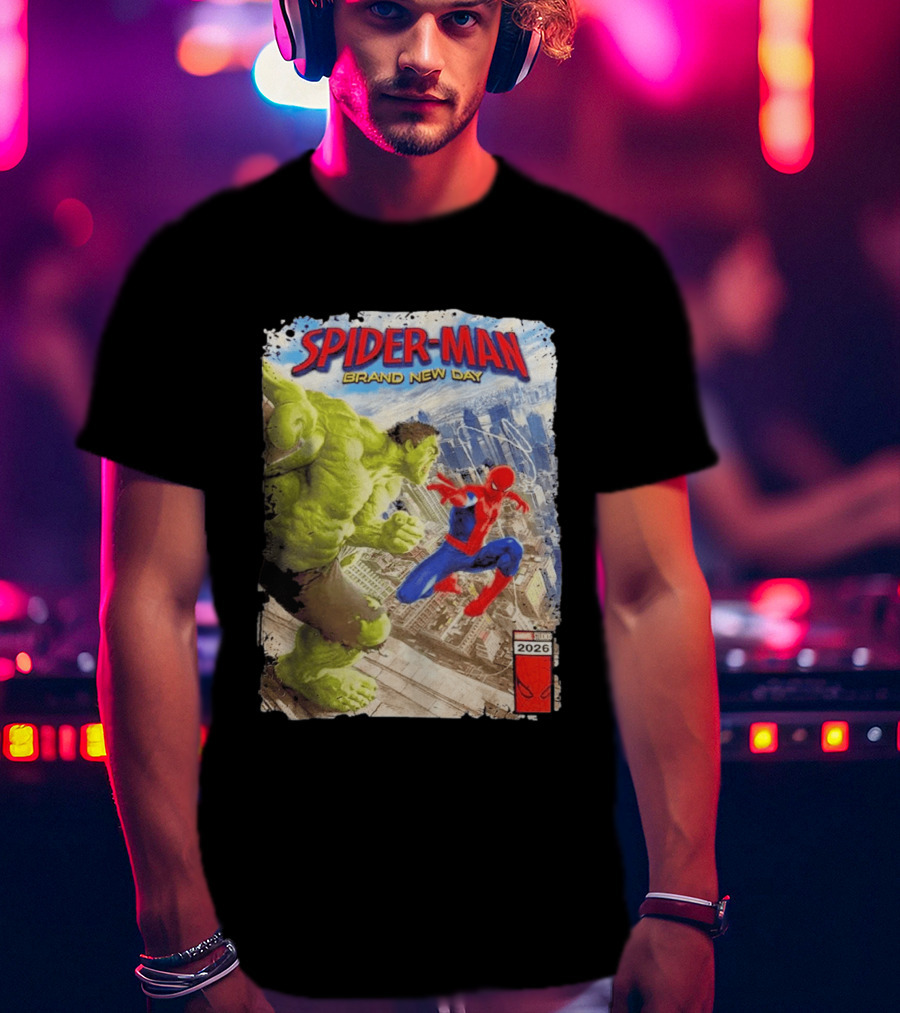 Spider Man Brand New Day Marvel 2026 Spider Man Vs Hulk Epic Showdown T-Shirt