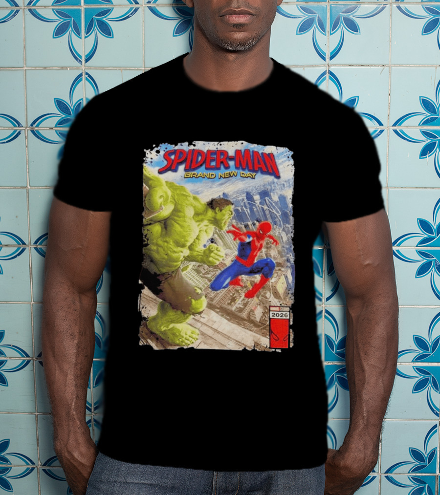 Spider Man Brand New Day Marvel 2026 Spider Man Vs Hulk Epic Showdown T-Shirt