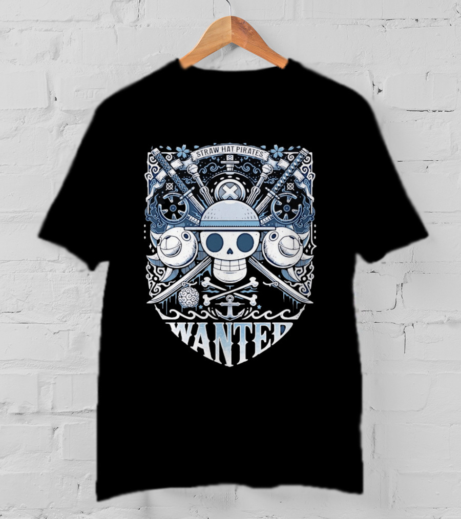 Straw Hat Pirates Skull Wanted T-Shirt