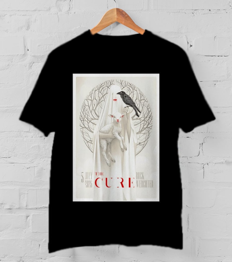 5 July 2026 The Cure Rock Werchter Ghost Holding Lamb And Raven T-Shirt
