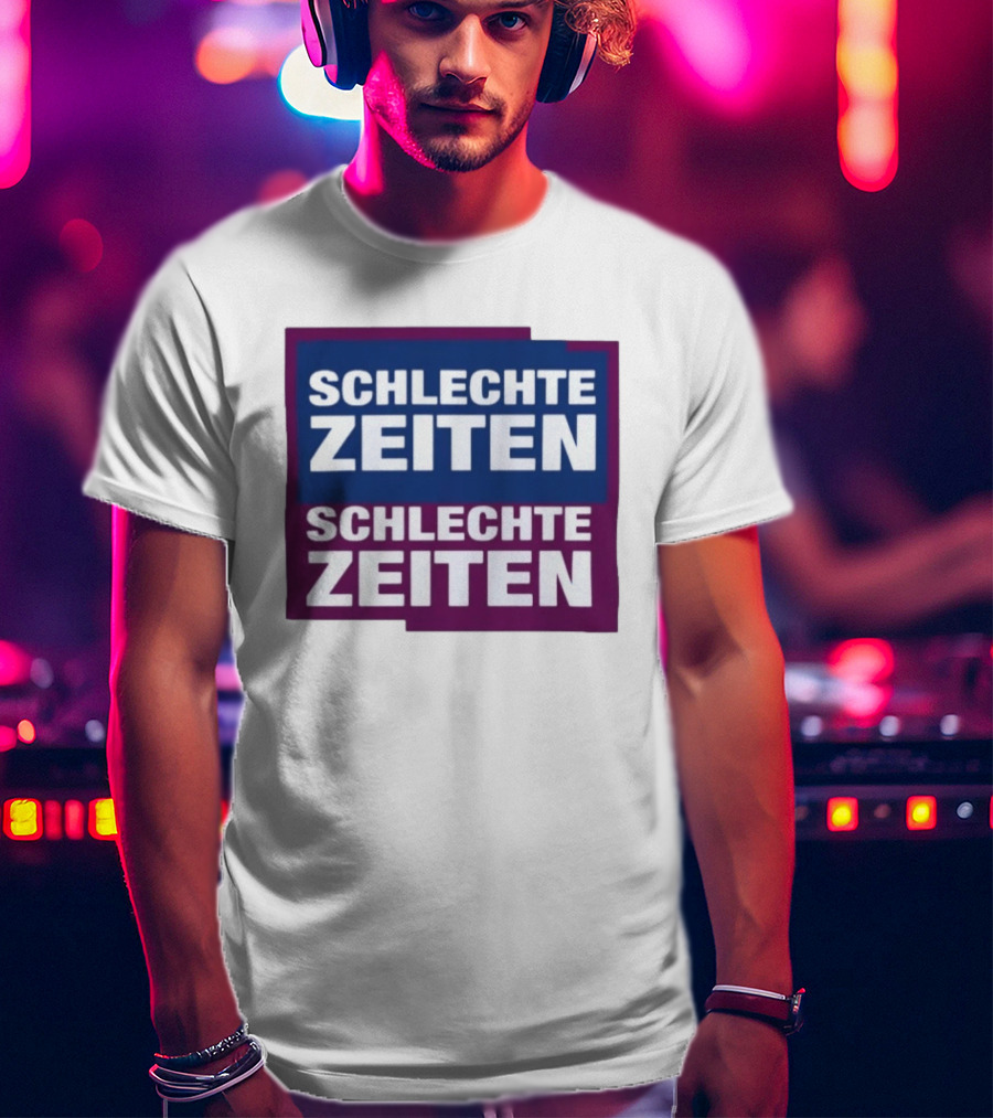 Versager Clothing Schlechte Zeiten Schlechte Zeiten Blue Purple Blocks T-Shirt