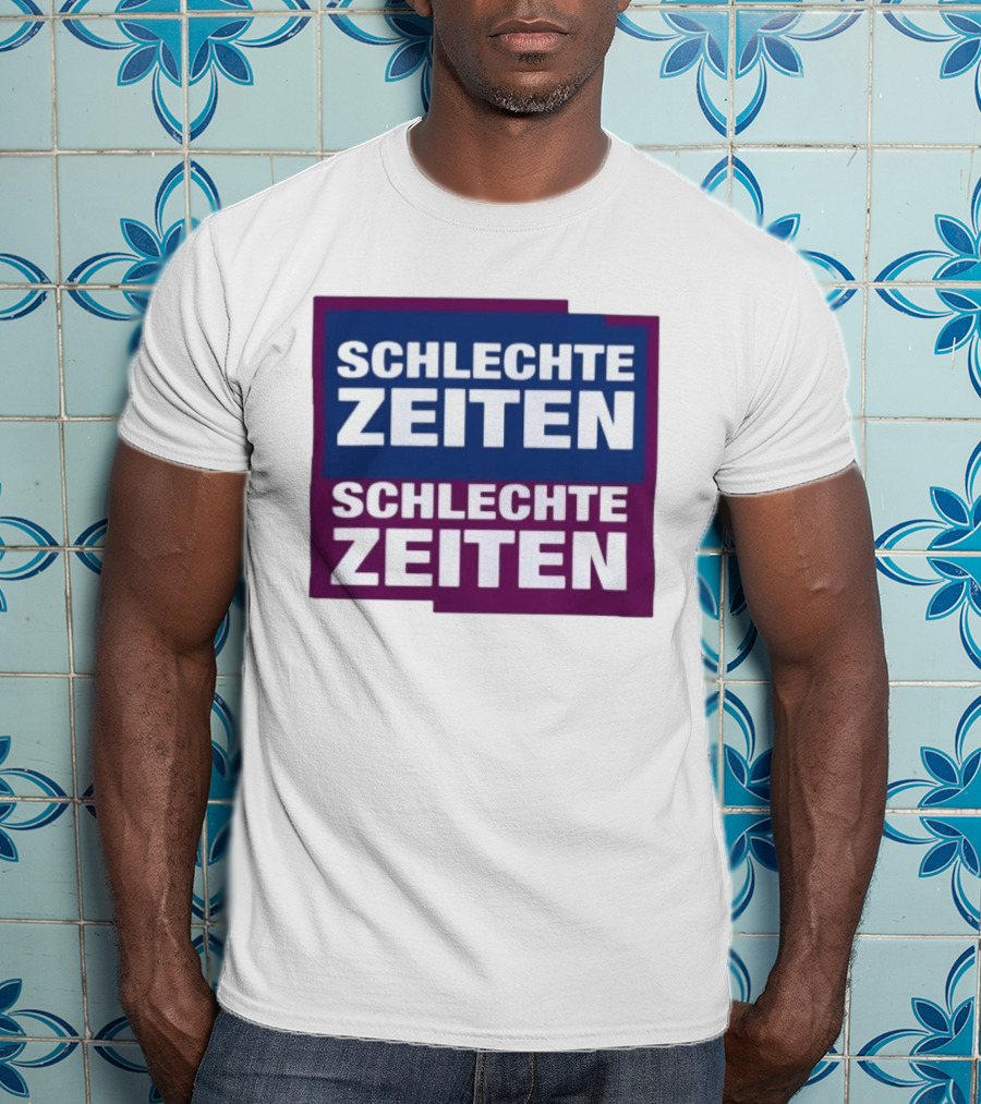 Versager Clothing Schlechte Zeiten Schlechte Zeiten Blue Purple Blocks T-Shirt