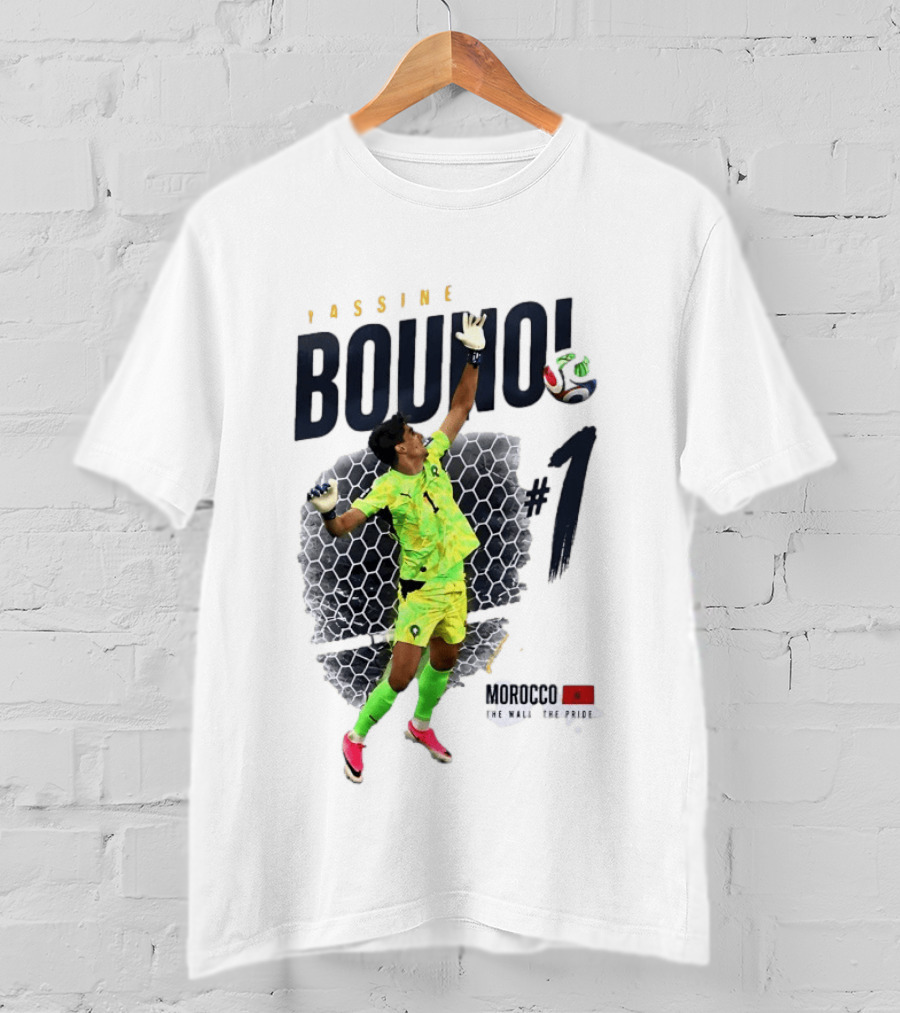 Yassine Bounou Morocco Goalkeeper The Wall The Pride Save Number 1 T-Shirt