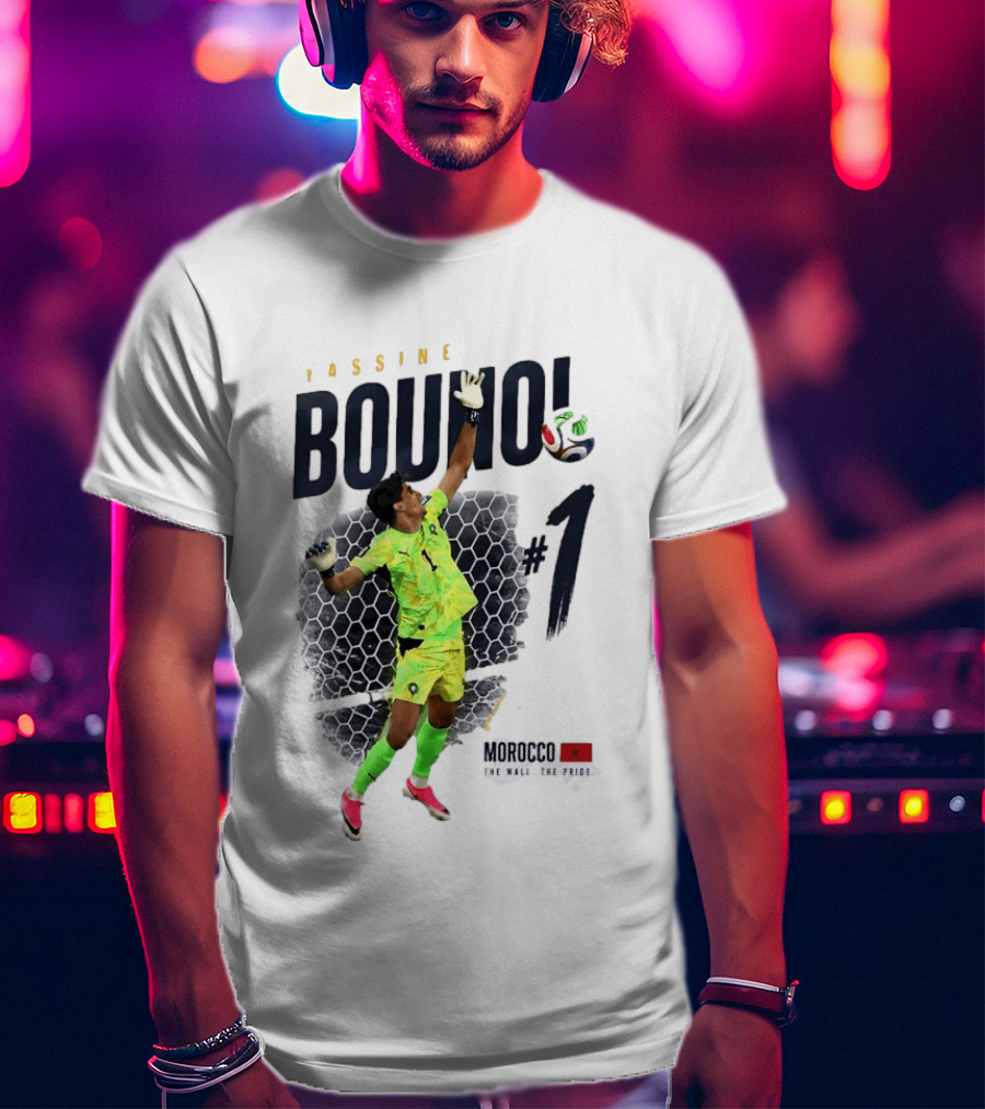 Yassine Bounou Morocco Goalkeeper The Wall The Pride Save Number 1 T-Shirt