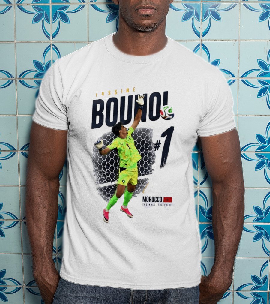 Yassine Bounou Morocco Goalkeeper The Wall The Pride Save Number 1 T-Shirt