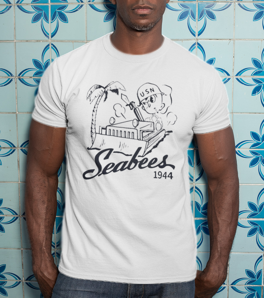 Seabees 1944 Palm Cannon USN Zero Foxtrot T-Shirt