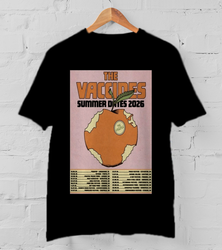 The Vaccines Summer Dates 2026 Tour UK And Europe Concert Schedule T-Shirt