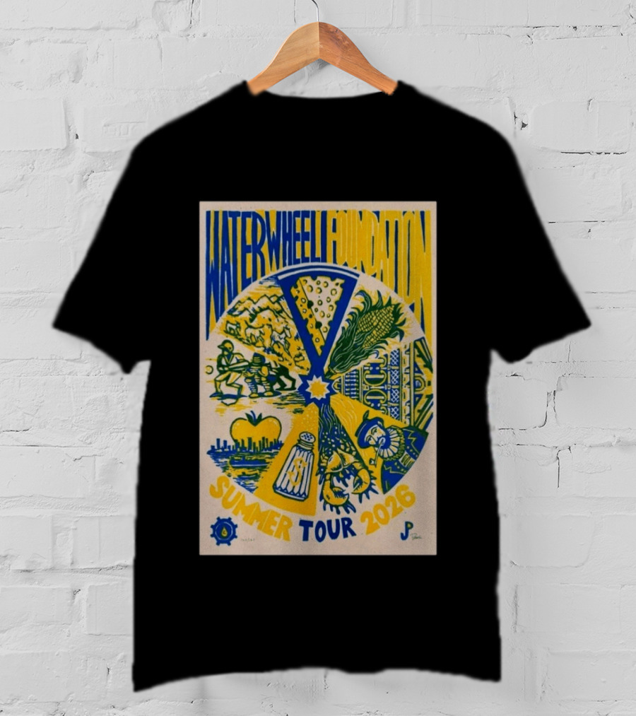 WaterWheel Foundation Summer Tour 2026 Salt Shaker Apple Corn T-Shirt