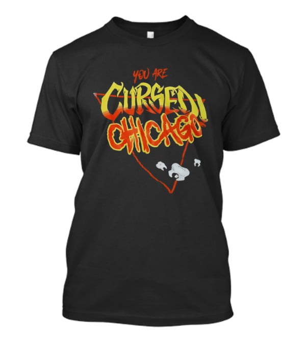 You Are Cursed Chicago Red Triangle T-Shirt