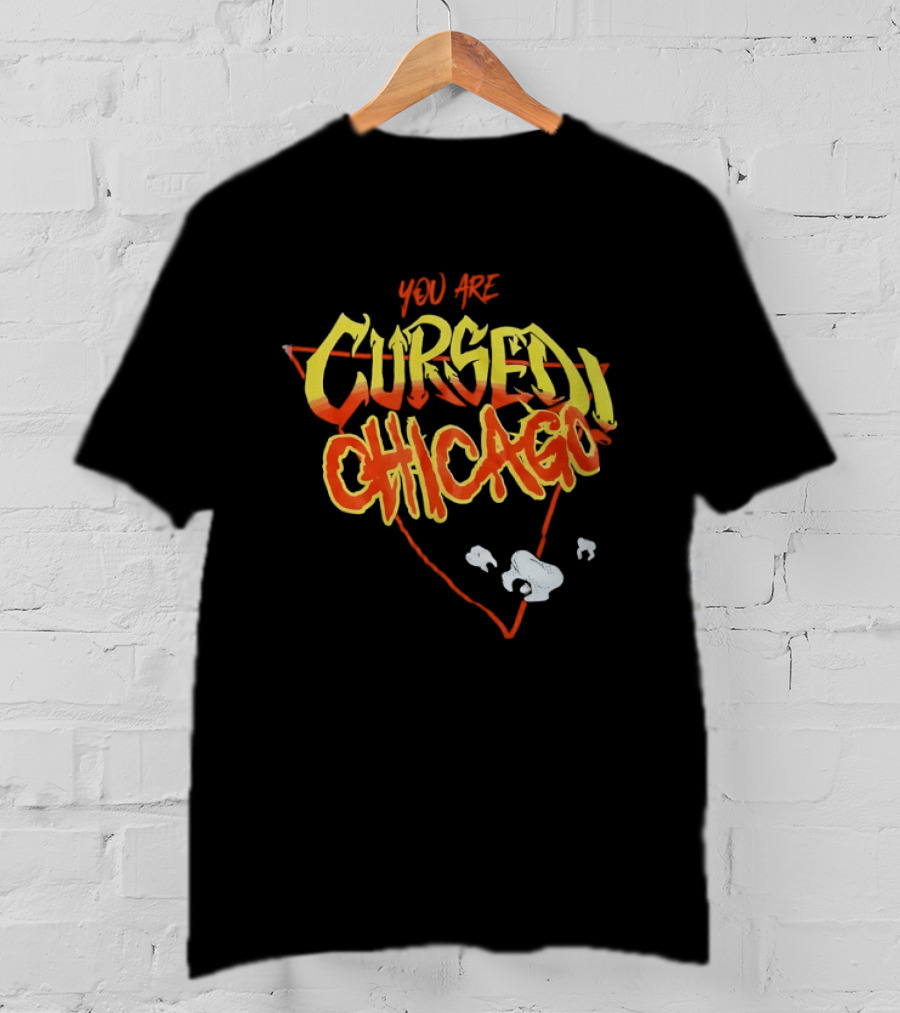 You Are Cursed Chicago Red Triangle T-Shirt