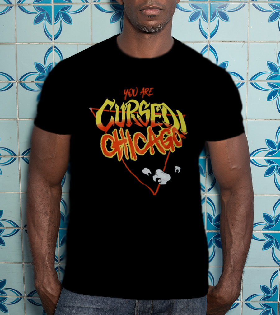 You Are Cursed Chicago Red Triangle T-Shirt