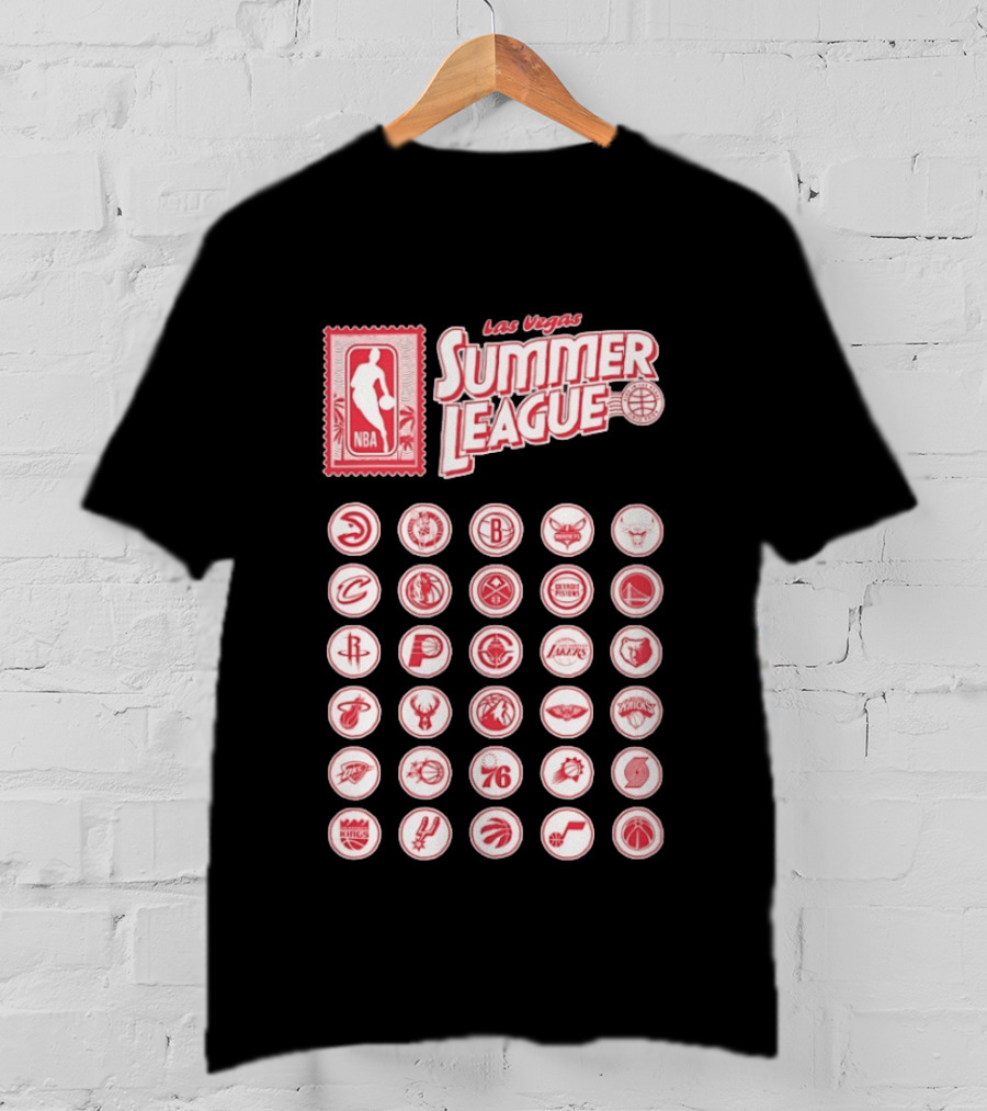 Las Vegas Summer League NBA Team Logos Collection T-Shirt