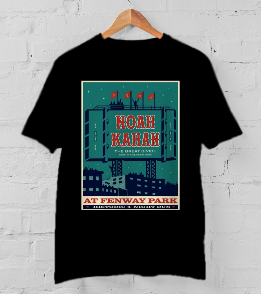 Noah Kahan The Great Divide Tour 2026 Fenway Park July 7 8 10 11 T-Shirt