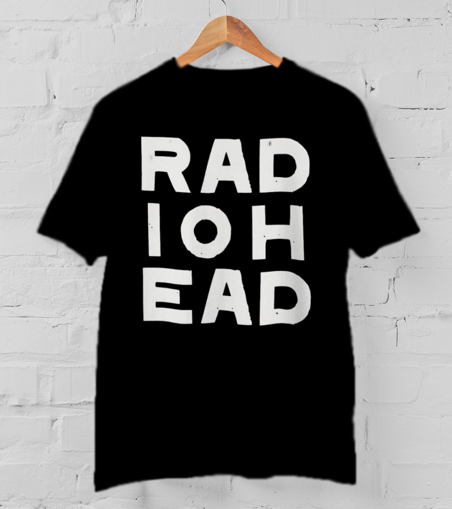 Radiohead Alternative Rock Thom Yorke Band Name Block Letters T-Shirt