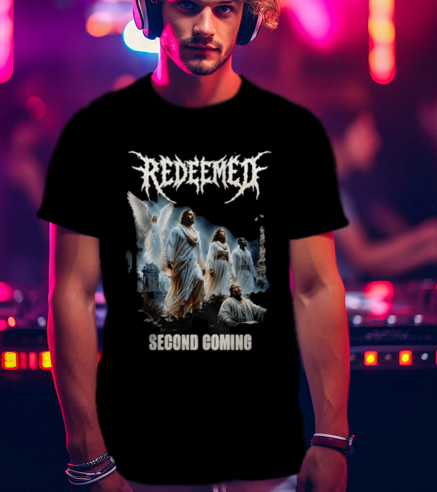 Redeemed Second Coming Christian Metal Angels And Saints T-Shirt