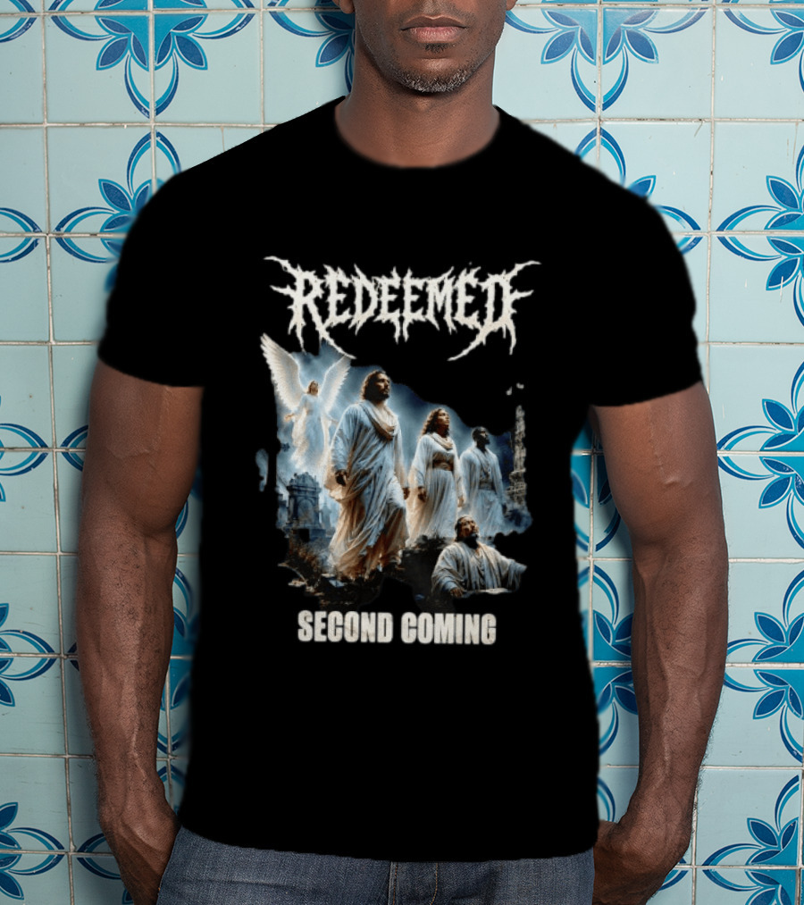 Redeemed Second Coming Christian Metal Angels And Saints T-Shirt