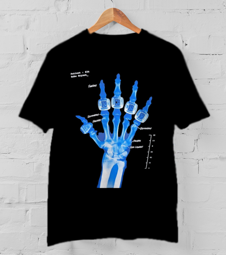 Kobe Bryant Patient No 24 X Ray Rings Lakers T-Shirt