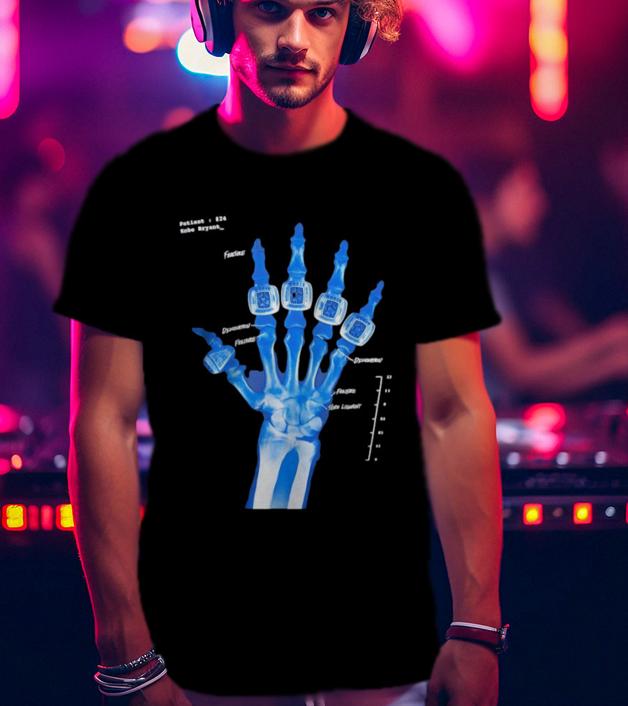 Kobe Bryant Patient No 24 X Ray Rings Lakers T-Shirt