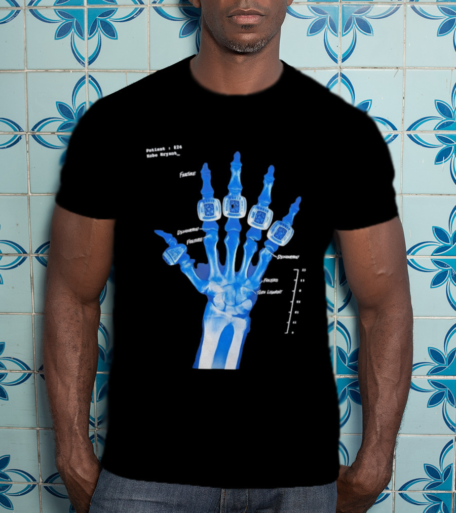 Kobe Bryant Patient No 24 X Ray Rings Lakers T-Shirt