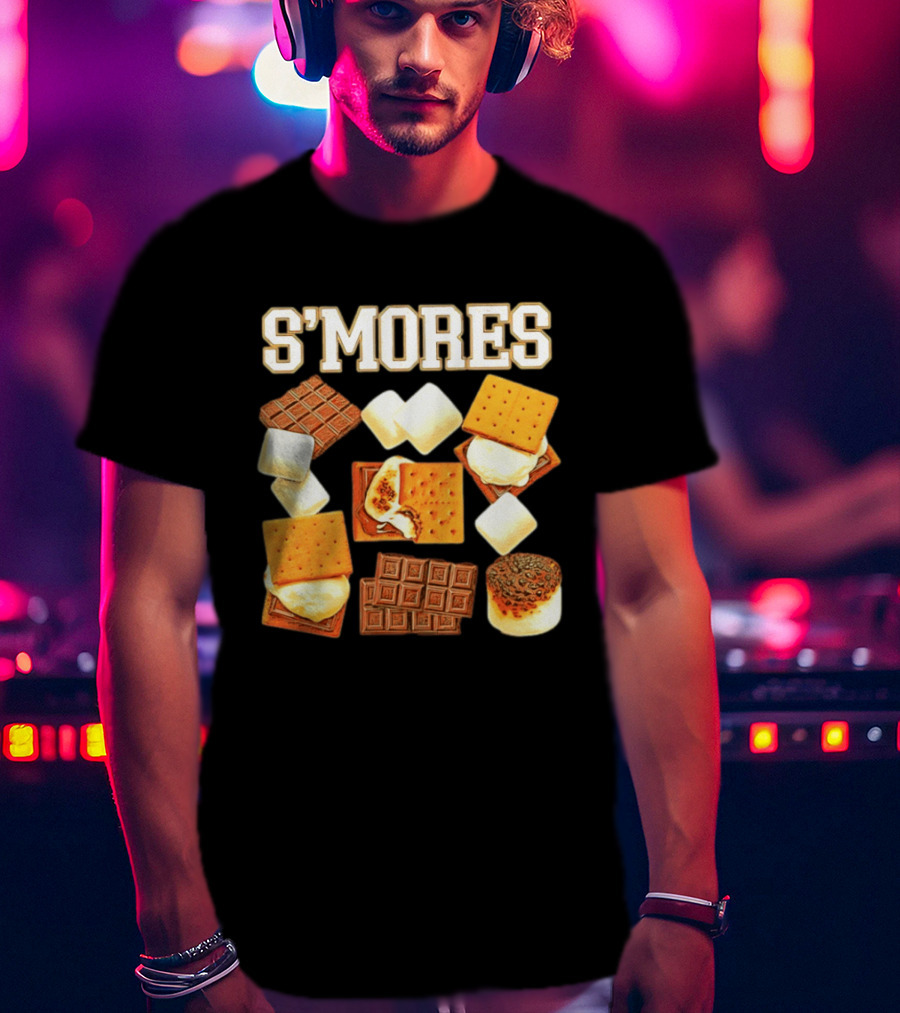 S'mores Marshmallow Chocolate Graham Cracker Delight T-Shirt