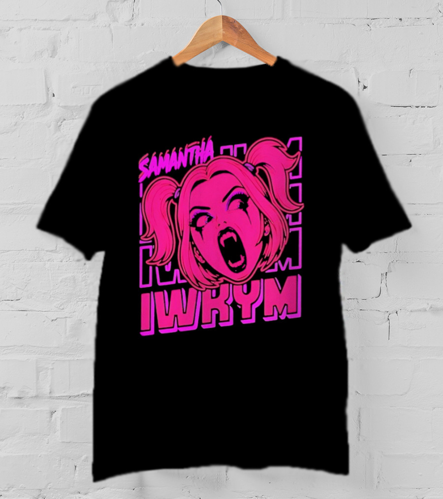 Samantha IWRYM Vampire Girl Goth Horror Pink T-Shirt