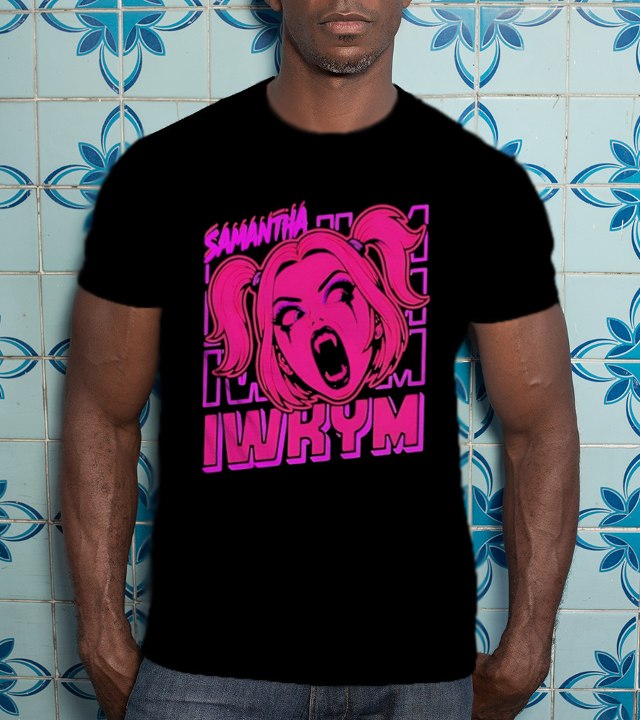 Samantha IWRYM Vampire Girl Goth Horror Pink T-Shirt