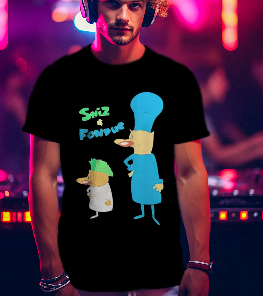 Sniz And Fondue Characters From Nickelodeon 90s Cartoon Series T-Shirt