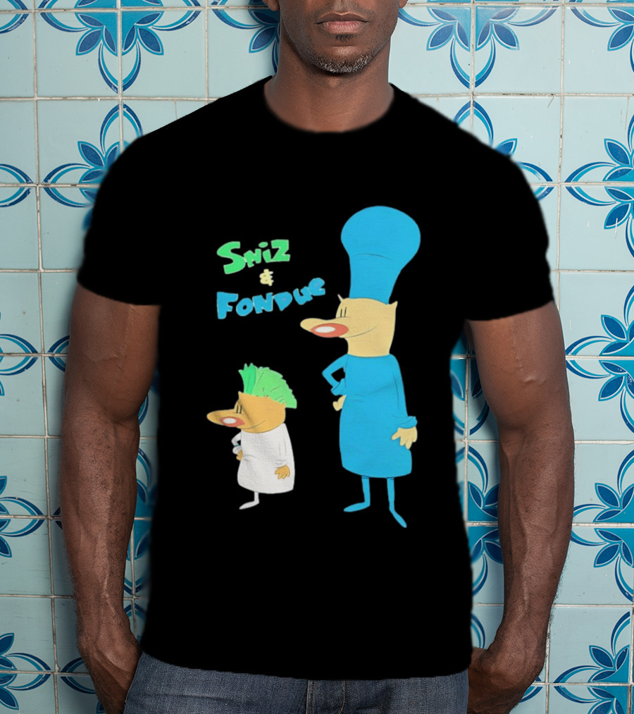 Sniz And Fondue Characters From Nickelodeon 90s Cartoon Series T-Shirt