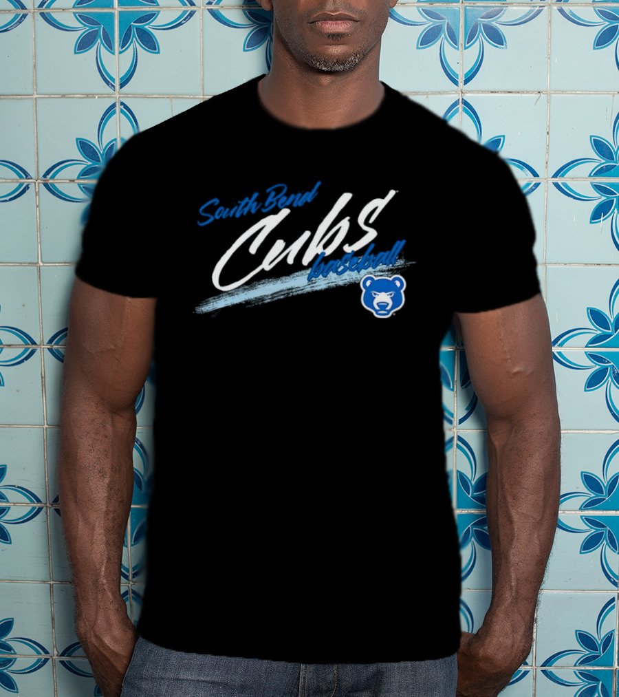 South Bend Cubs Baseball MiLB Blue Bear T-Shirt