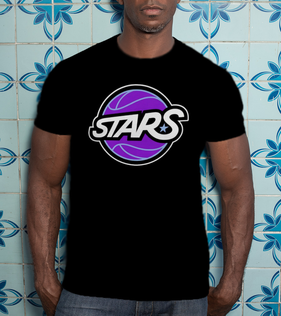 Stars Basketball Purple Ball T-Shirt