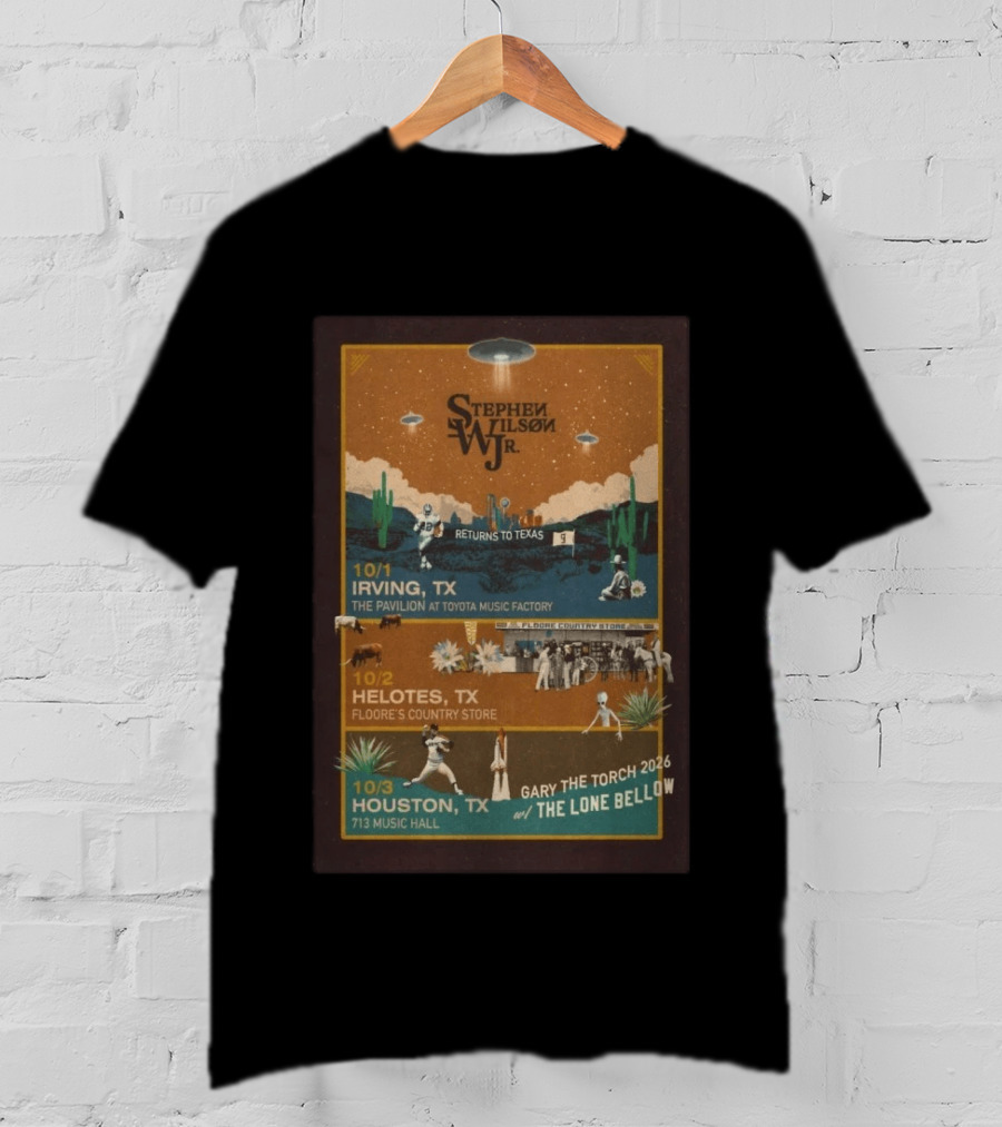 Stephen Wilson Jr. Returns To Texas 2026 Tour Dates At Floore's Country Store Helotes TX With The Lone Bellow T-Shirt