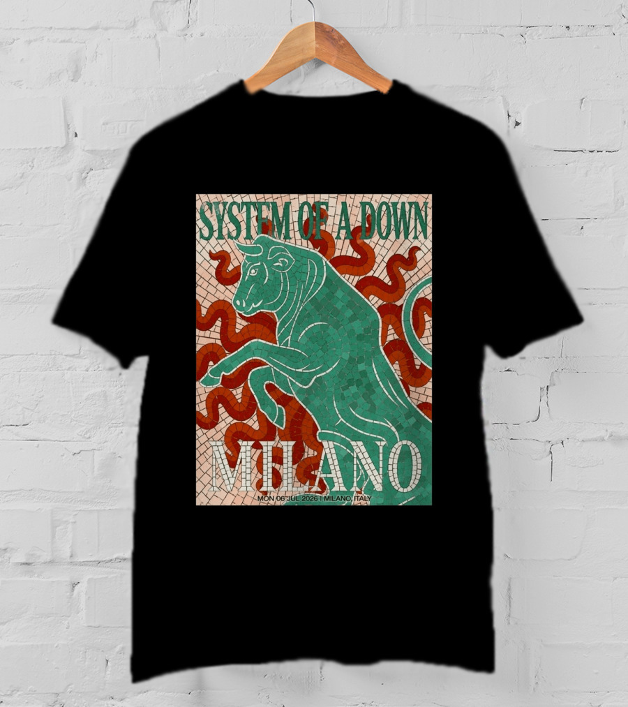 System Of A Down Milano Italy 6 July 2026 Exclusive Pop Up Shop T-Shirt