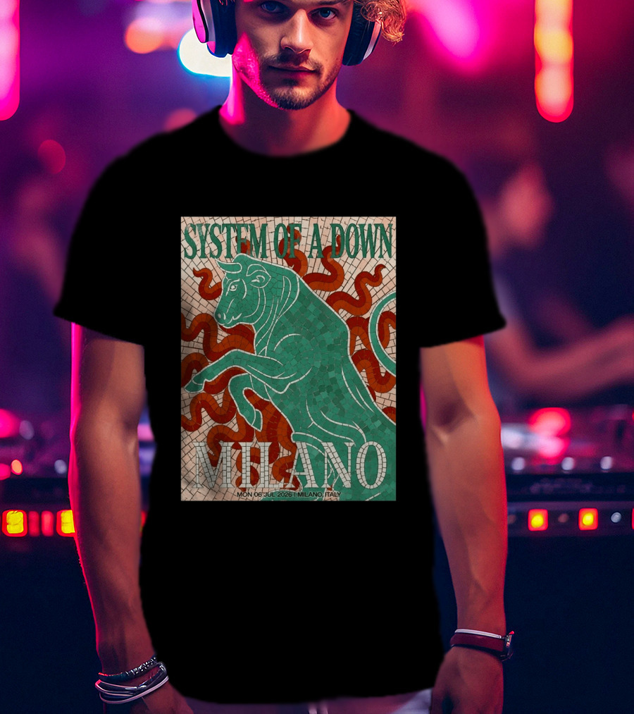 System Of A Down Milano Italy 6 July 2026 Exclusive Pop Up Shop T-Shirt