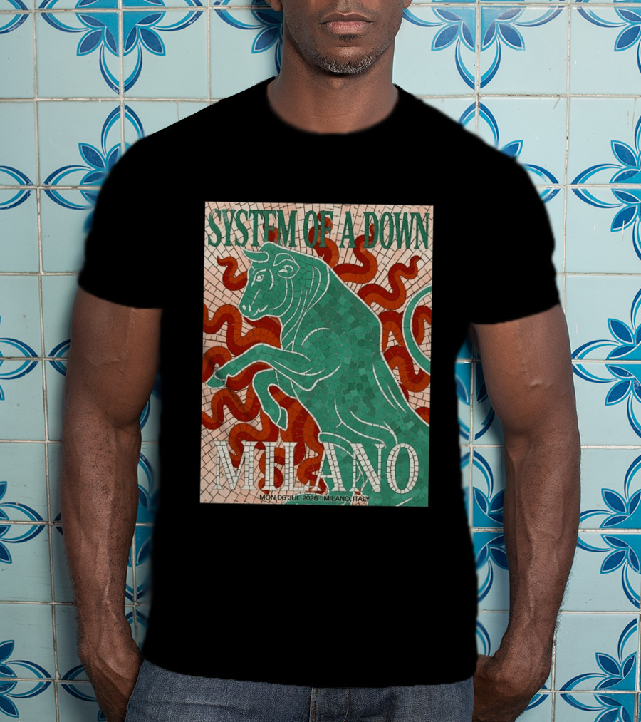 System Of A Down Milano Italy 6 July 2026 Exclusive Pop Up Shop T-Shirt