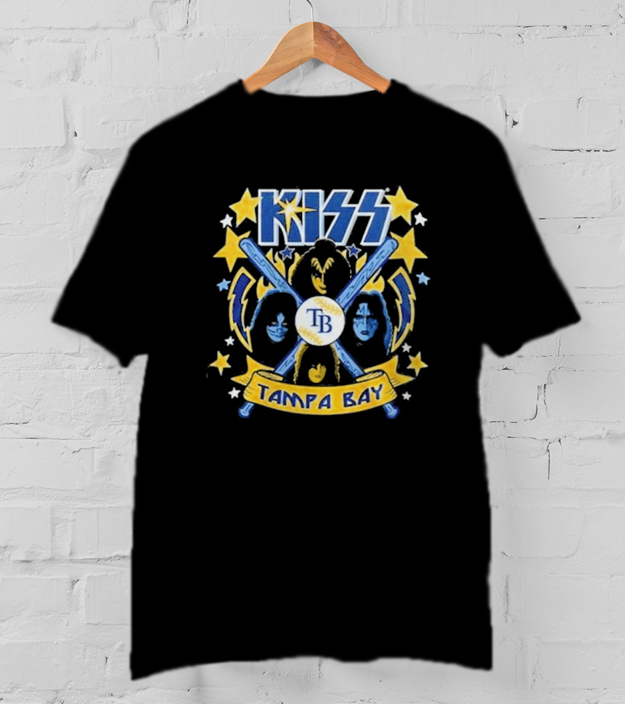 Tampa Bay Rays KISS 2026 MLB Game Night Fan Crossover Event T-Shirt