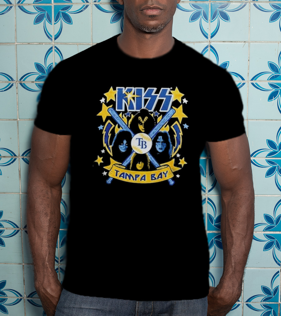 Tampa Bay Rays KISS 2026 MLB Game Night Fan Crossover Event T-Shirt
