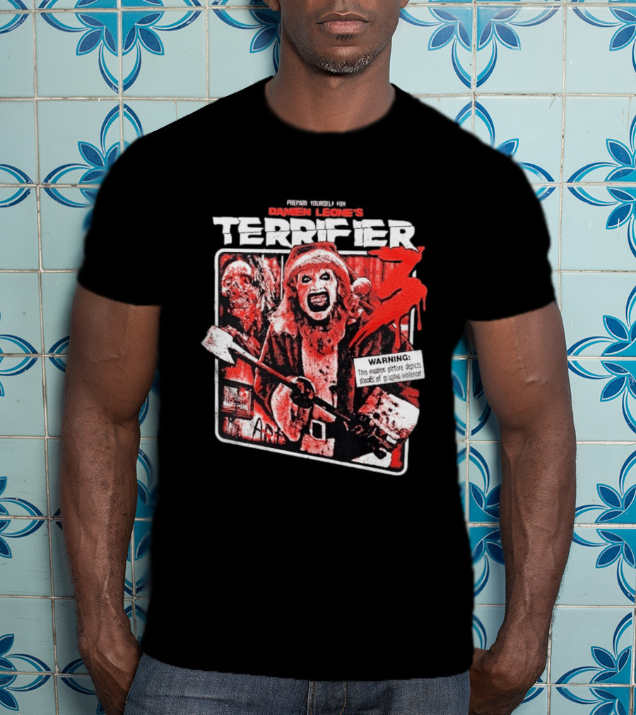 Damien Leone's Terrifier 3 Prepare Yourself Unrated Warning Graphic Violence T-Shirt
