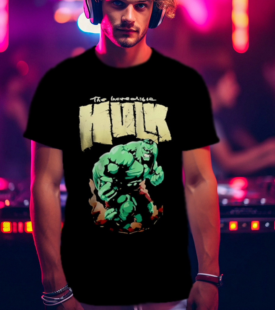 The Incredible Hulk Marvel Comic Retro Watercolor T-Shirt