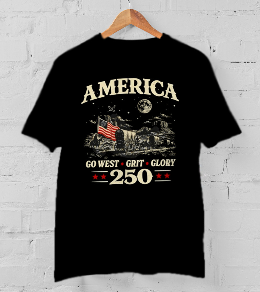 America Go West Grit Glory 250 USA Western T-Shirt