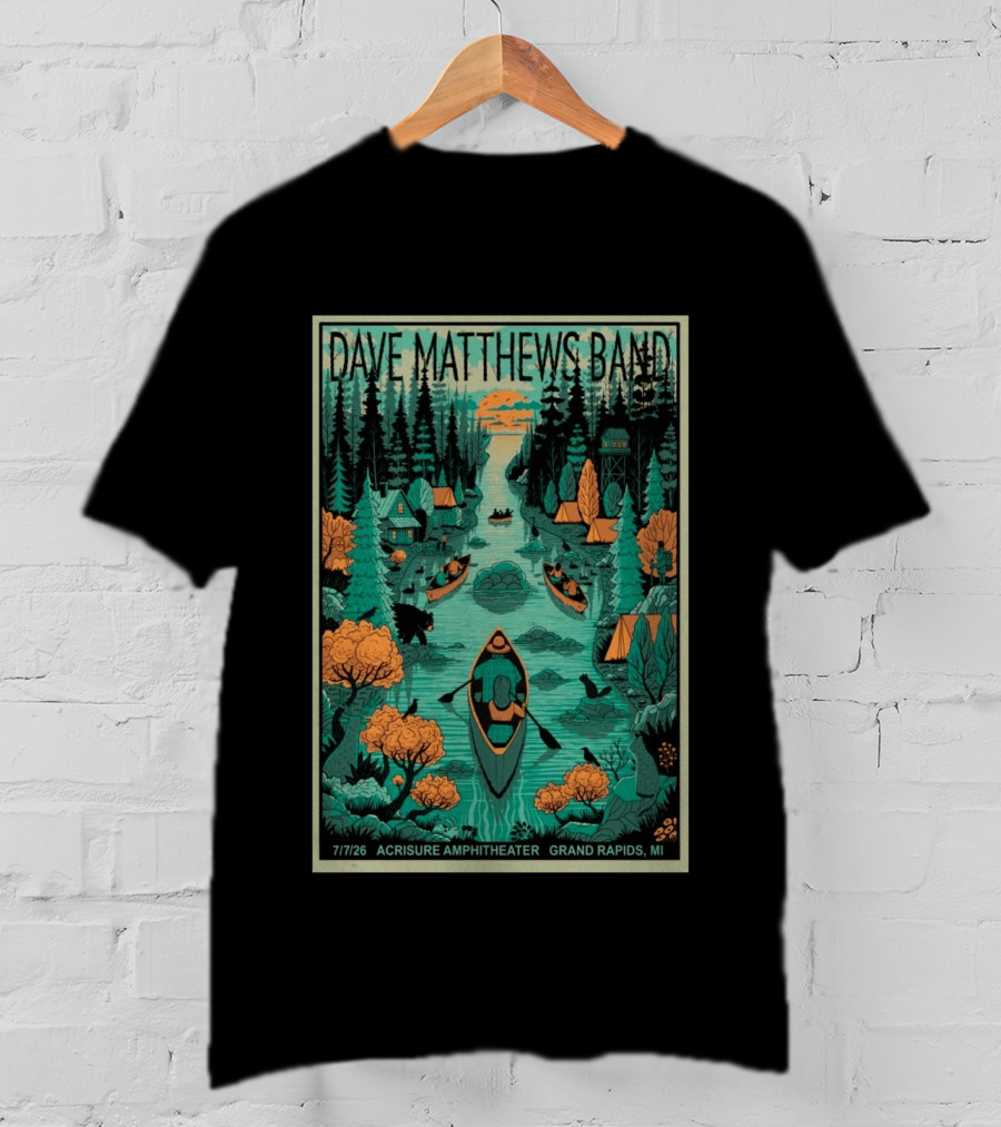 Dave Matthews Band Jul 7 2026 Acrisure Amphitheater In Grand Rapids MI T-Shirt