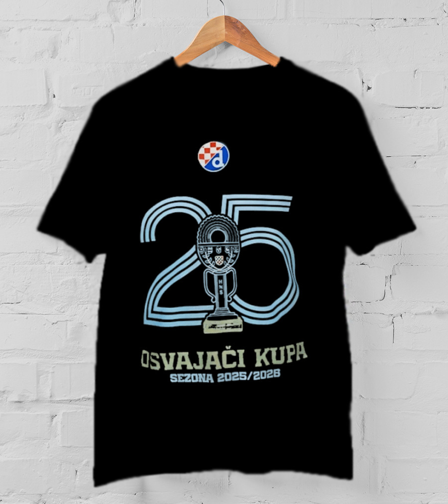 Dinamo Zagreb Croatian Cup Winners 2025 2026 Season T-Shirt