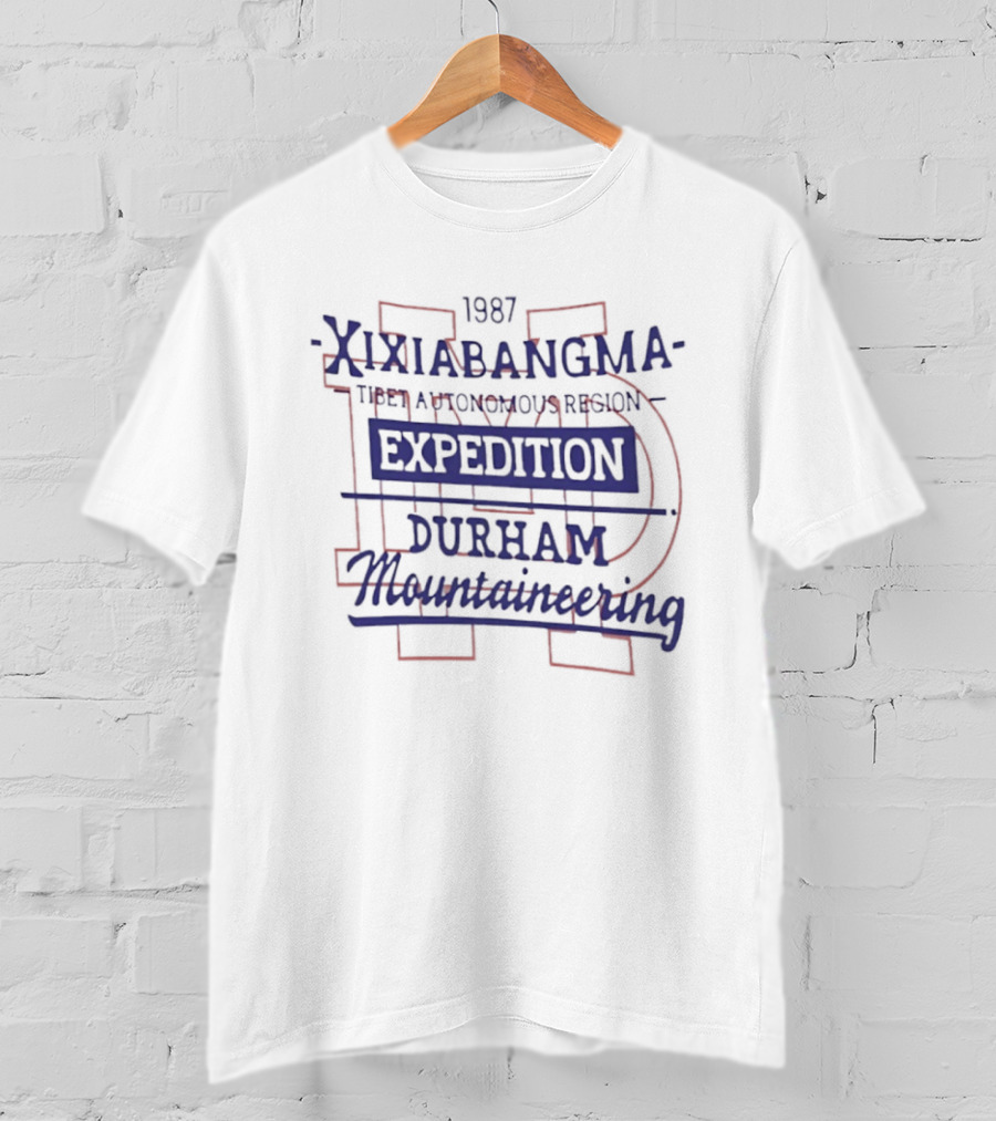1987 Xixiabangma Tibet Autonomous Region Expedition Durham Mountaineering T-Shirt