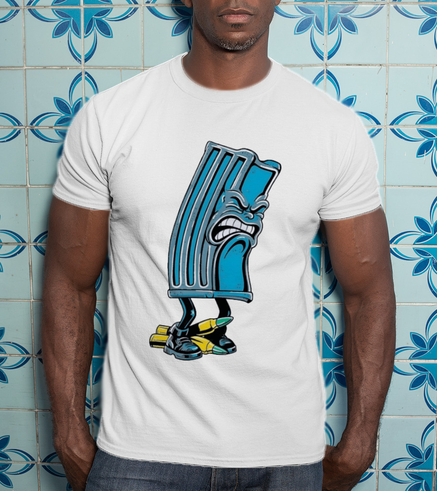 Angry Rifle Magazine With Walking Bullets T-Shirt